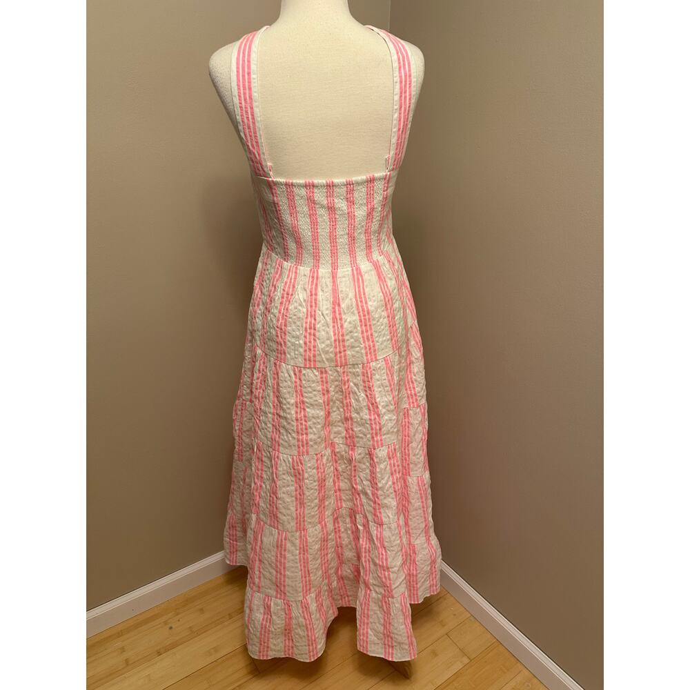 NWT Lilly Pulitzer Jenette Halter Maxi  Havana Pink Sails & Stripes Seer Sz 6 - Picture 4 of 7